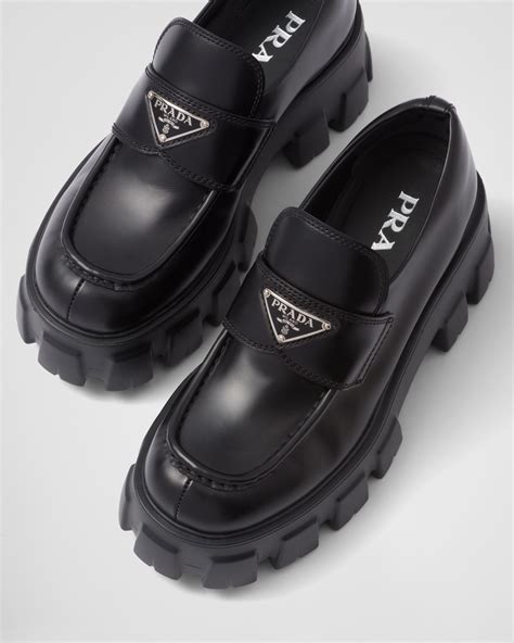 prada penny loafers women|prada monolith loafers women's.